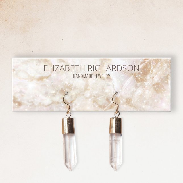 Modern Glam Elegant Luxury Earring Jewelry Visning Mini Visitkort (Skapare uppladdad)