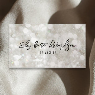 Modern Glam Elegant Sparkling Diamond Crystal Visitkort