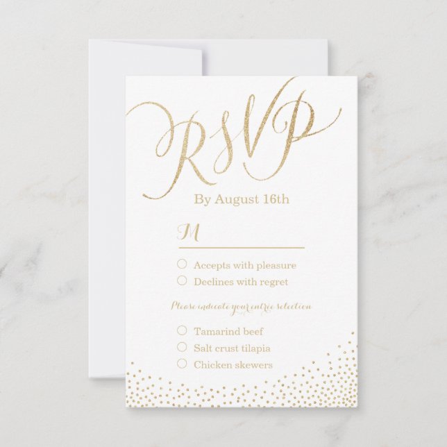 Modern glam faux guld glitter calligraphy OSA (Framsida)