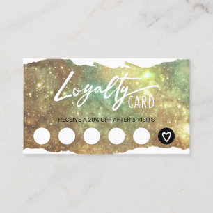 Modern Glam Glitter Beauty Salon & Spa Customer Lojalitetskort