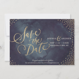 Modern glam guld glitter-kalligrafi sparar datumet spara datumet