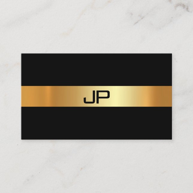 Modern Glam Guld Light Elegant Plain Luxury Chic Visitkort (Framsida)