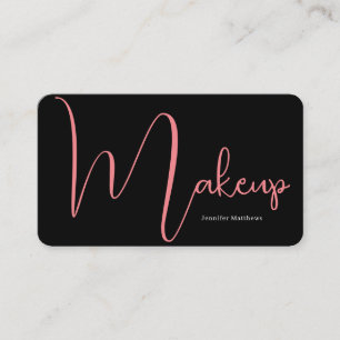 Modern glam rosa - nymakeup-skript qr code busine visitkort
