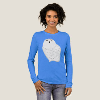 Modern glam snow owl t shirt