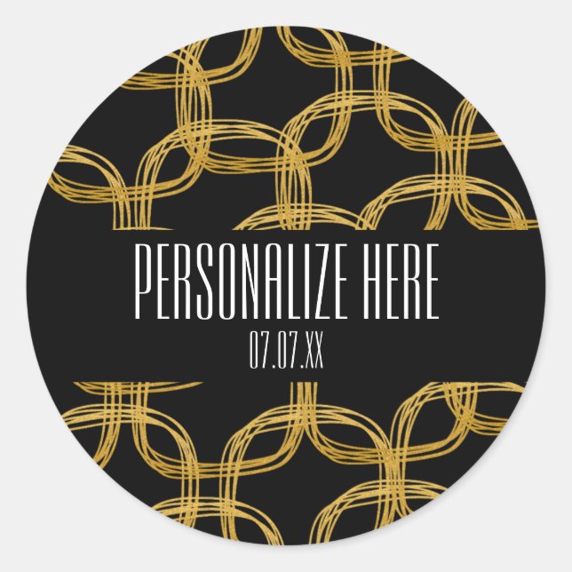 Modern glam-stift runt klistermärke (Framsida)