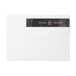 Modern glam, svart faux guld glitter etikettband