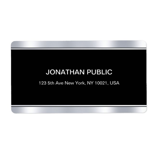 Modern Glamor Black Silver Elegant-mall Fraktsedel (Framsidan)