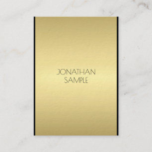 Modern Glamor Elegant Black Guld Elite Aesthetic Visitkort
