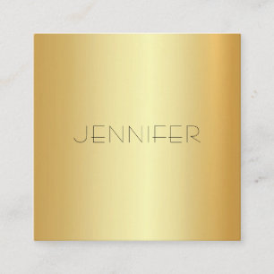 Modern Glamor Guld Elegant - en enkel mall Fyrkantigt Visitkort