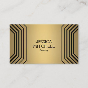 Modern glamor i Guld Beauty, Makeup, Boutique Visitkort