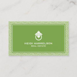 Modern Glamor Realtor, Real Gods Grönt Visitkort