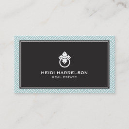 Modern Glamor Realtor, Real Gods Mint/Black Visitkort