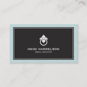 Modern Glamor Realtor, Real Gods Mint/Black Visitkort