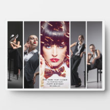 Modern Glamor Retro Stil Photo Collage Plaque