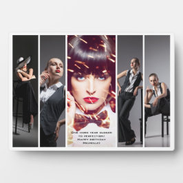 Modern Glamor Retro Stil Photo Collage Plaque