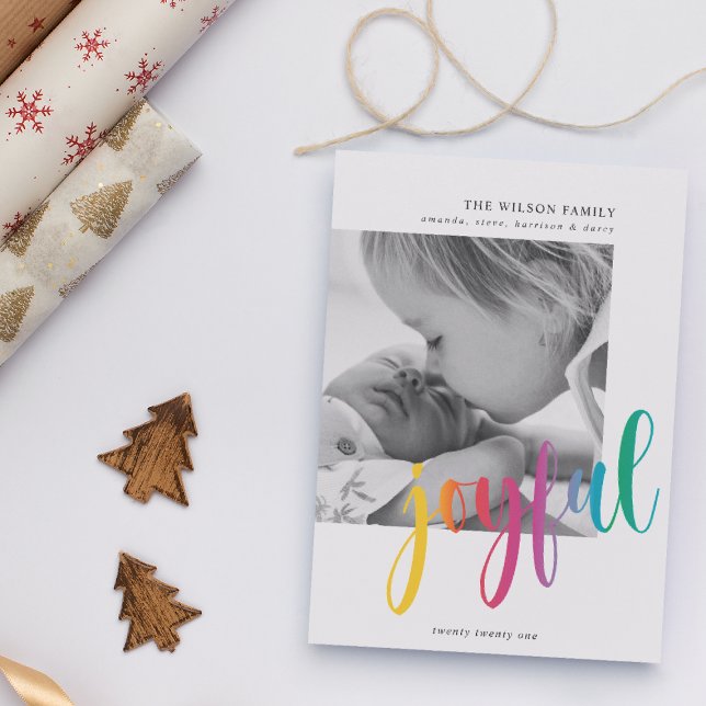 Modern "glatt" fotojul julkort (Skapare uppladdad)