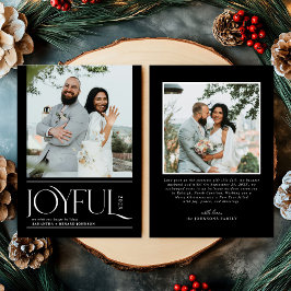 Modern Glatt, gift, God jul Julkort