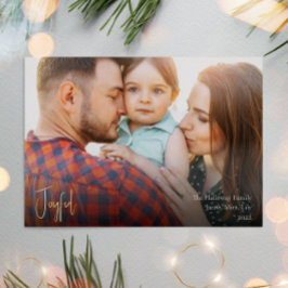 Modern Glatt julskript Fullt Photo Guld