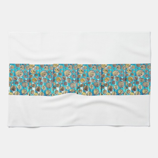 Modern Glatt Matzah Kökshandduk (Horisontell)