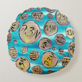 Modern Glatt Matzah Rund Kudde