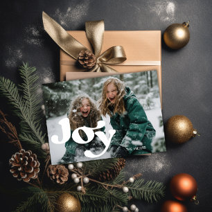 Modern Glatt retro-typografi 1 - foto - minimalt Julkort