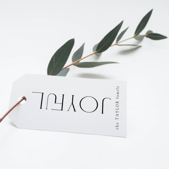 Modern Glatt Typografi - Helgdag Presentetikett (Add an extra dash of minimalist and personality with these Christmas gift tags!)