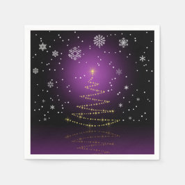 Modern Gleamy Julgran Pappersservett