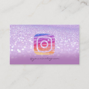 Modern Glitter Bokeh, Instagram Sociala Medier Visitkort