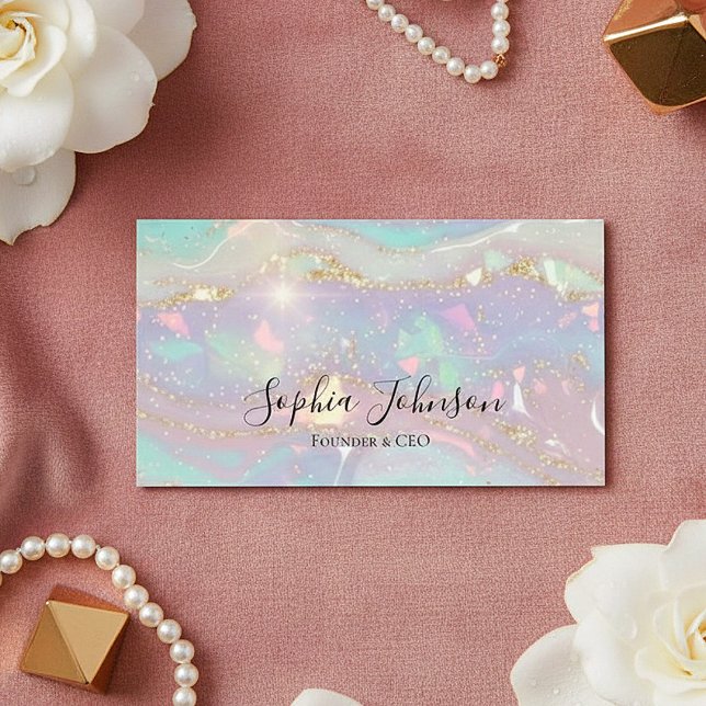 Modern Glitter Business Card Visitkort (Skapare uppladdad)