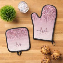 Modern Glitter Dricks Personlig Monogram Namn