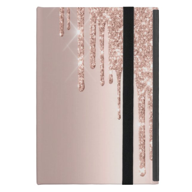 Modern Glitter-drivrutiner Ro Guld iPad Mini Fodral (Framsidan Closed)