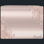 Modern Glitter-drivrutiner Ro Guld iPad Skydd<br><div class="desc">Elegant glitter droppar i ro guld. En elegant och en sofistikerad design.</div>