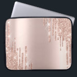 Modern Glitter-drivrutiner Ro Guld Laptop Fodral<br><div class="desc">Glitter ligger på ro guld.</div>