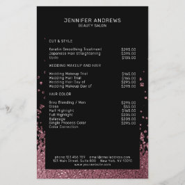 Modern Glitter Drop Roseguld Flygblad