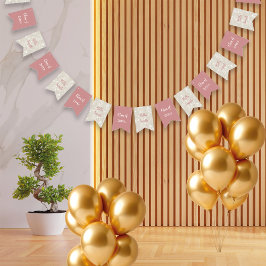 Modern Glitter Dusty Rosa Studenten Vimplar