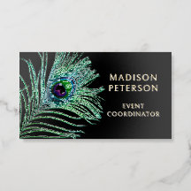Modern Glitter Feather Evenemangsplanerare