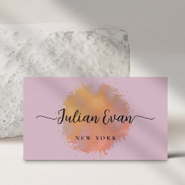 Modern Glitter Holografisk Elegant-Rosa Visitkort
