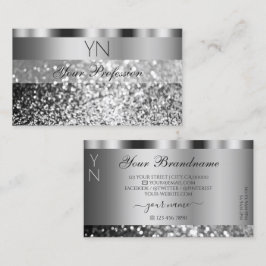 Modern Glitter i Silver-mousserande elegant Visitkort