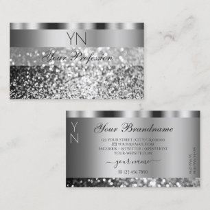 Modern Glitter i Silver-mousserande elegant Visitkort