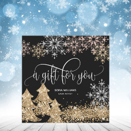 Modern Glitter Julgran Snöflingor