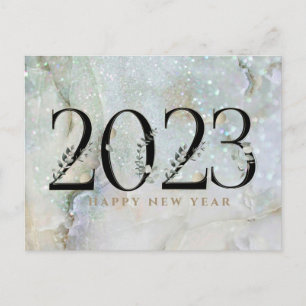 Modern Glitter Marble Gott Nytt År 2021 Helg Vykort
