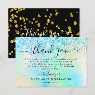 Modern Glitter-mattacka - ditt kort