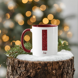 Modern Glitter Monogram I Mug with Name Mugg