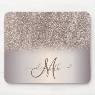 Modern Glitter Ombre Cool Monogramm Musmatta