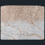 Modern Glitter Ombre Marble iPad Skydd<br><div class="desc">Elegant glitter och ro guld. En elegant och en sofistikerad design.</div>