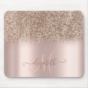 Modern Glitter Ombre Roséguld Monogram Musmatta