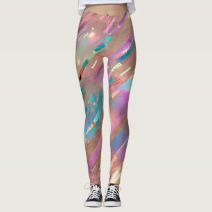 Modern Glitter Opal HoloGrapal Collection Leggings