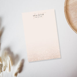 Modern Glitter  Rosa Monogram Feminin Logotyp Post-it Block