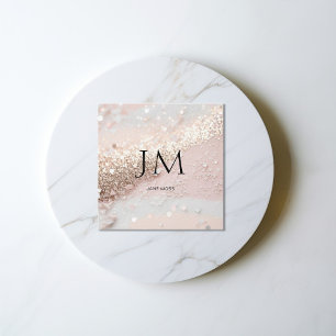 Modern Glitter Salon-Affärskortet Fyrkantigt Visitkort