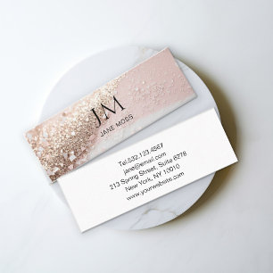 Modern Glitter Salon-Affärskortet Mini Visitkort